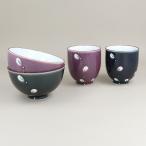 茶碗・湯呑  一珍リーフ パープル �