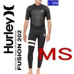 特価【サイズMS】  ハーレー HURLEY  FUSION  2/2mm バックジップ　2023　メンズ BLACK　シーガル　ウェットスーツ