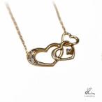 Yahoo! Yahoo!ショッピング(ヤフー ショッピング)トリプル ハート ダイヤモンド ネックレス K18 寄り添う3つのハートが 可愛い ゴールド レディース ペンダント プレゼント 贈り物 lfp068