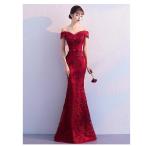 マーメイドドレス ウエディングドレス オフショルダー ロング丈ドレス パーディードレス 結婚式 二次会 舞台用 披露宴 演奏会 発表会 ピアノ イベント用 大人