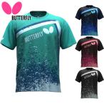 バタフライ メンズ レディース ブリンカ・Tシャツ 卓球 ウェア 競技 トップス 半袖 吸水速乾 伸縮 運動 スポーツ 47910