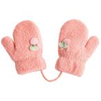 Buffydeer キッズ手袋 ベビー ニットグローブ 赤ちゃん 男女兼用 ミトン手袋 3-6歳 紐付き 女の子 男の子 あったか手袋 ボア