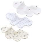 ショッピングスタイ スタイ 3枚セット 360°よだれかけ 花形 女の子 スタイセット コットン ベビー 赤ちゃん 前かけ 新生児