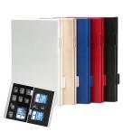 SD3枚 + microSD10枚 アルミ カードケース 収納 マイクロsd SDカード 名刺サイズ 最大13枚収納