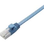 （まとめ） エレコム EU RoHS指令準拠 爪折れ防止フラットLANケーブル（Cat6） ブルー 1.0m LD-GF