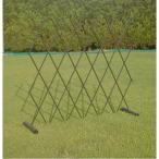 伸縮式 簡易フェンス(仕切り/柵/ゲート) (使用可能幅200cm) スチール 日本製 (防犯 事故防止 園芸 ガーデニング用品)