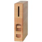 桐製スリムライスストッカー/米びつ (6kg収納) 無洗米兼用 (キッチン 台所)