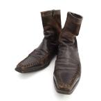 DSQUARED2 / ディースクエアード  ブーツ/サイドジップ/レザー/ブラウン/44 メンズファッション 中古