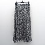 UNITED ARROWS / ユナイテッドアローズ  フレアスカート/レオパード柄/総柄/ブラック×ホワイト/38 レディースファッション 中古