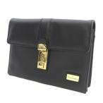 PIERRE CARDIN ручная сумочка / dial тип / кожа / черный мужская мода б/у 