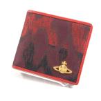 Vivienne Westwood / ヴィヴィアンウエストウッド  ORB 二つ折り財布 ジャガード レオパード 赤 ブランド 中古