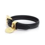 PRADA / プラダ ブレスレット Mサイズ ブラック レザー ゴールド ブランド 中古