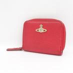 Vivienne Westwood / ヴィヴィアンウエストウッド  コインケース レザー レッド ゴールド ラウンドファスナー ORB VW1 中古