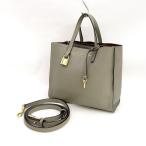 MARC JACOBS / マークジェイコブス 2WAY ハンドバッグ レザー グレー ショルダーバッグ ブランド 中古