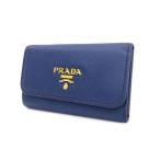 PRADA / Prada 6 полосный чехол для ключей кожа blue blur ndo б/у 