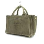 PRADA / プラダ カナパ ハンドバッグ デニム グリーン ブランド 中古