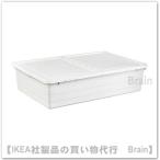 IKEA/イケア SOCKERBIT 収納ボックス ふた付き50x77x19 cm ホワイト(104.115.34)