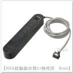 ショッピングikea ＩＫＥＡ/イケア　KOPPLA/コップラ　電源タップ3 m5個口 USBポート2口付き　ブラック（304.642.63）