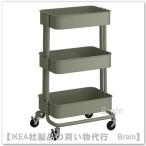 ＩＫＥＡ/イケア　RASKOG/ロースコグ　ワゴン35x45x77 cm　グレーグリーン（305.916.66/30591666）
