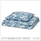 ショッピングikea ＩＫＥＡ/イケア　BITTERSOTA ビッテルソータ　掛け布団カバー＆枕カバー150×200ｃｍ　ライトグレー/ブルー（506.209.84/50620984）