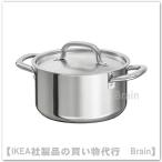 ショッピングikea ＩＫＥＡ/イケア　IKEA 365+　鍋 ふた付き3 L　ステンレススチール（604.842.45）