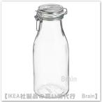 IKEA/イケア KORKEN/コルケン ボトル型ふた付き容器1 L クリアガラス(805.413.63/80541363)