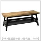 ショッピングikea ＩＫＥＡ/イケア　SKOGSTA/スコグスタ　ベンチ 収納付き120 cm　アカシア材/ブラック（905.938.08/90593808）