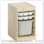 ショッピングikea ＩＫＥＡ/イケア　TROFAST/トロファスト　収納コンビネーション32x44x53 cm　ライトホワイトステインパイン/ホワイト・グレー（995.843.81/99584381）