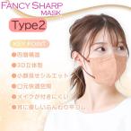 ショッピング立体マスク Lサイズ 大きめあり 3D立体マスク ノーズフィットワイヤー バイカラー FANCY SHARP タイプ2　20枚 Mサイズ ny405