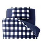 〔布団別売〕掛け布団カバー ダブル 柄：チェック カラー：ネイビー 32色柄から選べるスーパーマイクロフリースカバーシリーズ 掛布団カバー