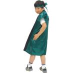 (まとめ)アーテック サテン製はっぴ/法被 〔Lサイズ〕 ロング丈 袖なし ハチマキ付き グリーン(緑) 〔×10セット〕