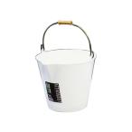 〔20セット〕 ポリバケツ/アクティブバケツ 〔14L〕 ホワイト 〔掃除用品 ガーデニング用品 園芸〕