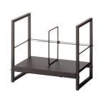 （まとめ）YAMAZEN デスク上ファイルラック 幅390mm ブラック DUF-4025BKBK 1台 組立品 〔×3セット〕