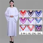 キリストの洗礼 ローブ ガウン 白 合唱 大人 聖歌隊 発表会 S M L XL 2XL 3XL キリストの洗礼 ローブ ガウン 白 合唱 大人 聖歌隊 セレモニー コスチューム