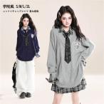 .. способ вязаный × проверка рубашка женский накладывающийся надеты способ весна tops Thai имеется большой размер посещение школы Street в клетку серый темно-синий S M L 2L