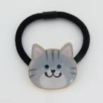 レジンヘアゴム猫サバトラヘアゴムレ...