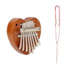  chinese quince ba parent finger piano 8 key high class wood Mini finger piano finger percussion instruments finger music box beginner set child adult beginner oriented heart . shape 