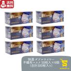 快適 ダブルワイヤー不織布マスク 50枚入×6個(合計300枚入り) ふつうサイズ ホワイト 3次元立体構造 ヒロコーポレーション