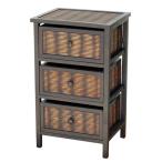 バンブーファニチャー 引出3段キャビネット 86495