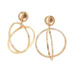 Yahoo! Yahoo!ショッピング(ヤフー ショッピング)スワロフスキー SWAROVSKI ダブルフープ ピアス クリスタル 9.3g 本物保証 箱付 美品
