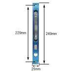 WD2221　ADタイプ用 三協立山アルミ向け GOAL GKS 錠ケース ガードロック錠 品番：WD2221 バックセット51mm