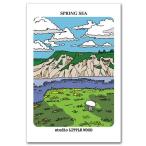  симпатичный кошка. открытка springsea. это открытка с видом 