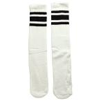 （スケーターソックス）SkaterSocks ロングソックス 靴下 チューブソックス 22インチ（ホワイト×ブラック） 2738