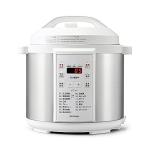 アイリスオーヤマ 電気圧力鍋 圧力鍋 6L 低温調理可能 予約調理対応 ケーキも作れる メーカー保証付き ホワイト PC-EMA6-W