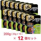 シーバ デュオ 成猫用 贅沢お魚味グルメセレクション 200g (20g×10袋) ×12箱 ドライフード おやつ カリカリ 総合栄養食 キャットフード 猫 Sheba DUO