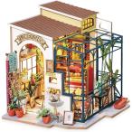 つくるんです【日本公式販売/日本語説明書付】Robotime DIY ミニチュアハウス ドールハウス DGシリーズ (フラワーショップ)