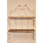 ウォールシェルフ 壁掛け コベントアイアン オフホワイト 飾り棚 ナチュラル雑貨 インテリア タオルハンガー ディスプレイ タオル掛け