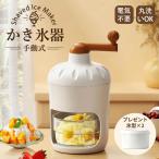 かき氷器 手動式 砕氷機 ふわふわ 携帯 かき氷 とろ雪 手動アイスクラッシャー ステンレス鋼刃 手回しハンドル ケース付き 製氷カップ付き 小型 DIY 使用簡単