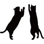  кошка Silhouette стикер [.... кошка (2 шт )][ все 4 цвет ][ лыжи ji есть ][ кошка ] [ разрезные наклейки ][ животное ][ животное ]