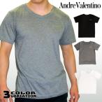 Andre Valentino　綿混 メンズインナー Ｖ首 3カラー 送料無料 Ｔシャツ 半袖